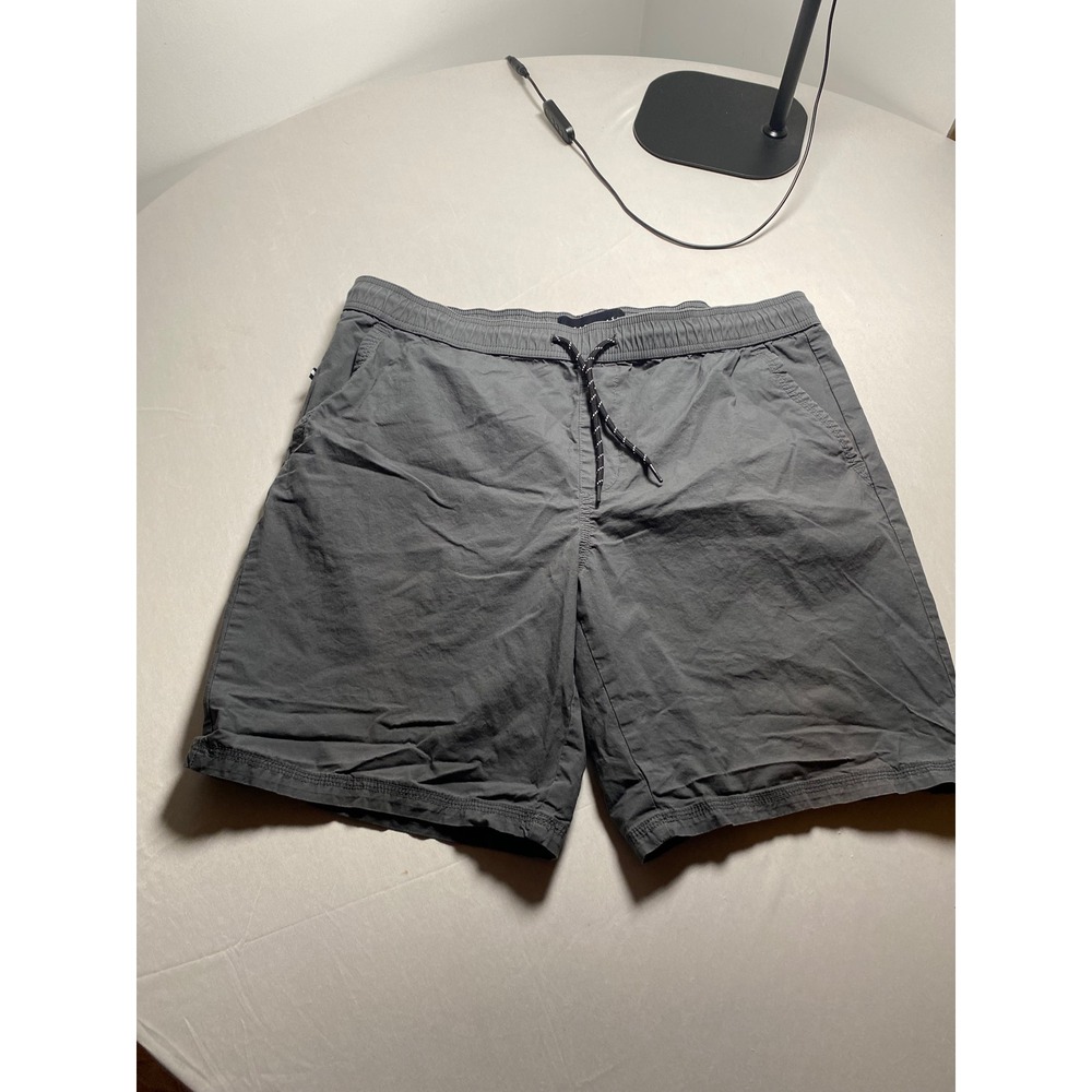 Edgar + Ash Mens Gray Drawstring Elastic Waist Cotton Stretch Twill Shorts L